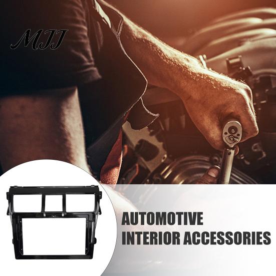 Automotive Interior Accessories 9 Inch Car Radio Fascia Frame for Toyota Vios 2008, Navigation Dust Blocking Panel Frame, Stereo Install Bezel
