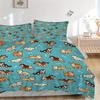 3er-Set Bettwäschebezüge mit Hunde-Knochen-Print, Modisches Klassisches Beliebtes Druck-Bettwäscheset, Weich Bequem, Ganzjahresnutzung, Für Schlafzimmer, Gästezimmera0819196