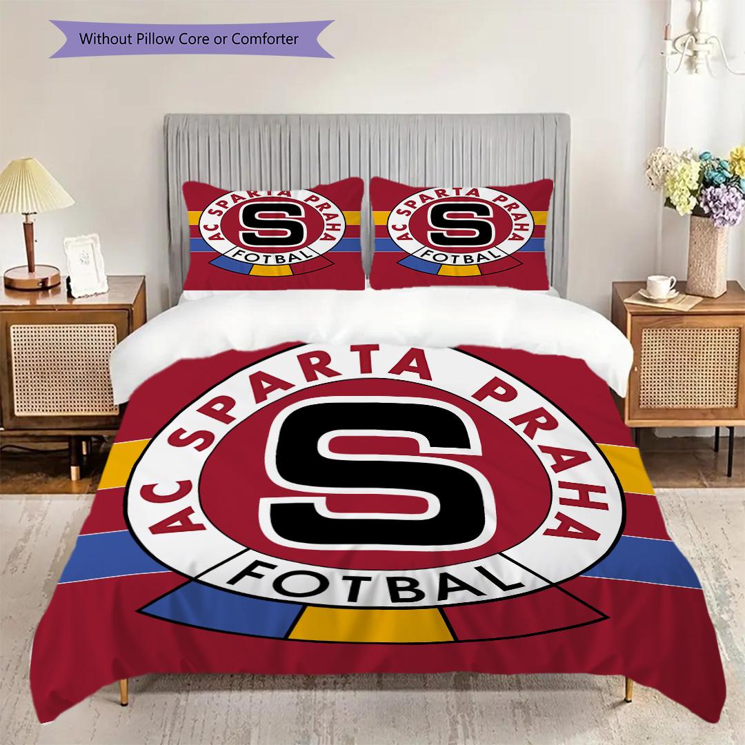 

AC Sparta Praha Узор Комплект постельного белья Одеяло Постельное белье Наволочка Домашний декор Подарок на день рождения (1 пододеяльник + 2 наволочки, без наполнителя) 135x200cm