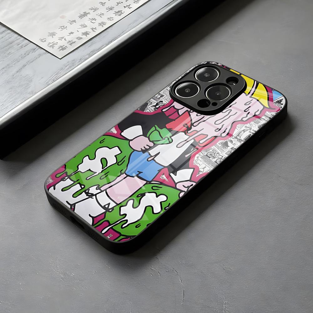 Cartoon Richie Rich Phone Case Glass For IPhone 16 15 Suitable For 58-68 14 Pro Max 13 12 Mini 11 X XS XR 8 Plus For Samsung S 2