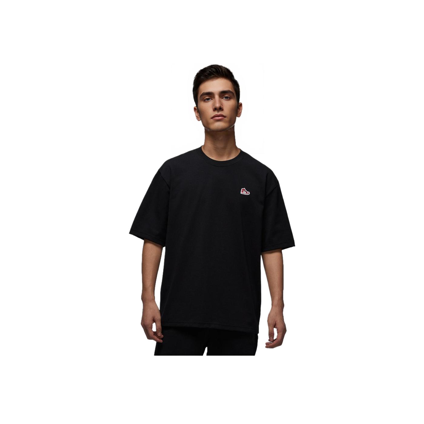 

Jordan Brand Crew Neck Casual Short Sleeve T-Shirt Men Tops Black Campus-Red HJ2327010 L