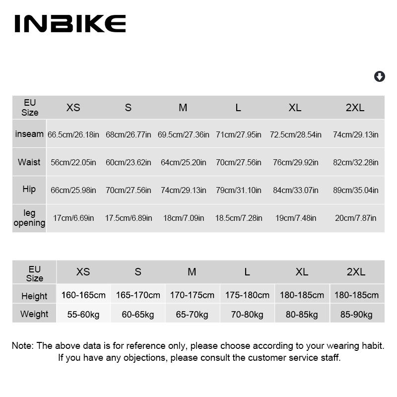 INBIKE Cycling Bib Pants Men's Winter Warm Fleece Mountain Bike Cycling Pants Gel Padded Mountain Bike Pants with Side Pockets