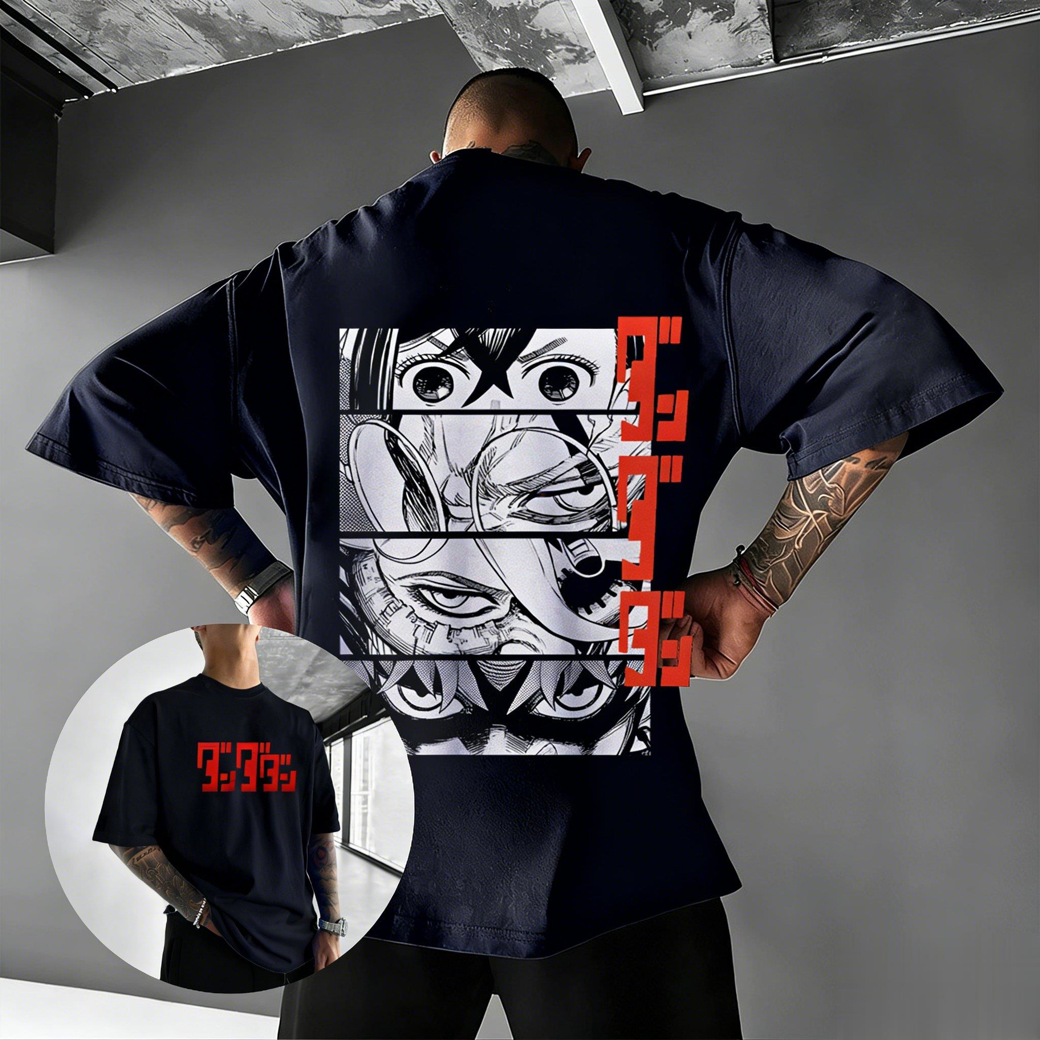 Dandadan Anime Grafik T-Shirt Herren Damen Kurzarm Tee 2026 Sommer Neu Streetwear Lässige Oberteile Y2k Kleidung Übergroß Vintage M black