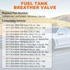 Car 13907643106 for 2016-2021 X3 230i 330i 340i 430i Fuel Tanks Air Breather Valves Carbon Tanks Valves