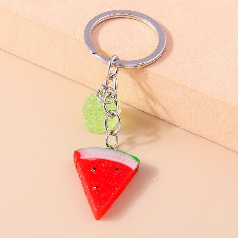Lovely Crystal Cherry Keychain Simulated Fruit Keyring Pendants for Women Girls Handbag Decor Charm DIY Jewelry Gifts