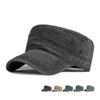 Y2k Flat Top Hat Washed Cotton Visor Hat Casual Cadet Cap  Unisex