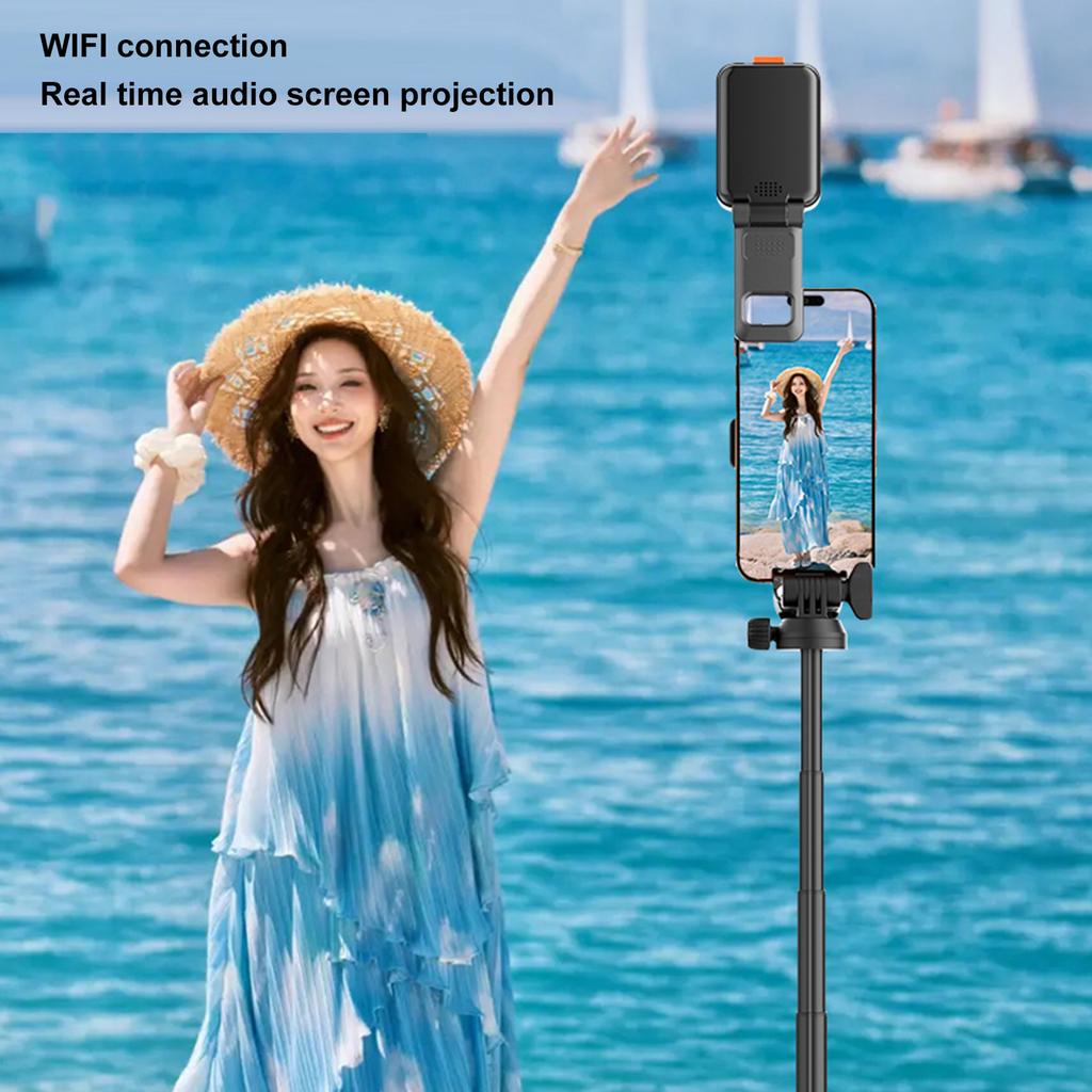 Smartphone Wireless Magnetic Monitor Screen with Clamp Rear Camera Selfie Magnetic Selfie Monitor Screen for iPhone Android