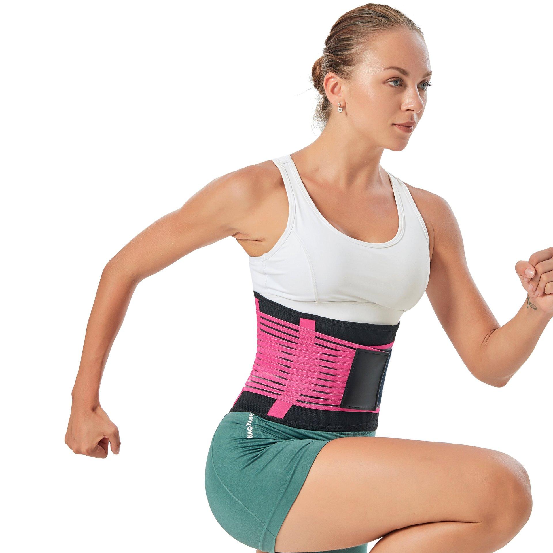 Double Pressure Elastic Waist Belt, Running Basketball Fitness, Weight Liftingaction Support,  Abdominal Shaping, Breathable Lumbar Spine Protection S