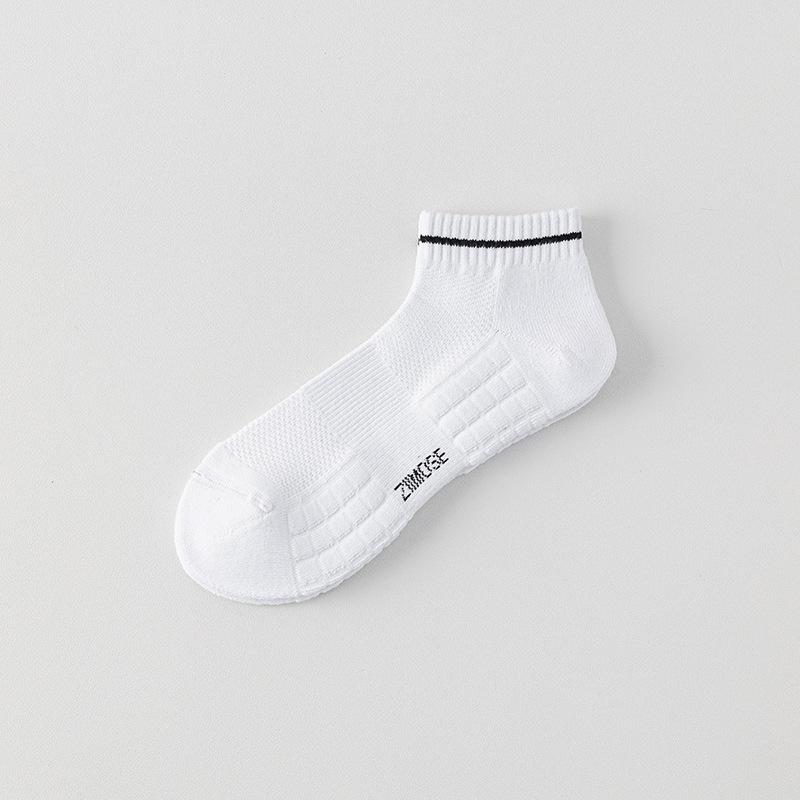 Men's Summer Thin Mesh Breathable Sports Towel Bottom Shock Absorbable Non Slip Low Top Socks