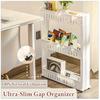 3-tier Ultra-thin Refrigerator Edge Shelf - Independent Storage Rack for Bathroom, Kitchen, Living Room