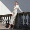 Black Gold Geometric Sequins Suit Lapel Jacket Hip Dress Luxury Banquet Style Women's