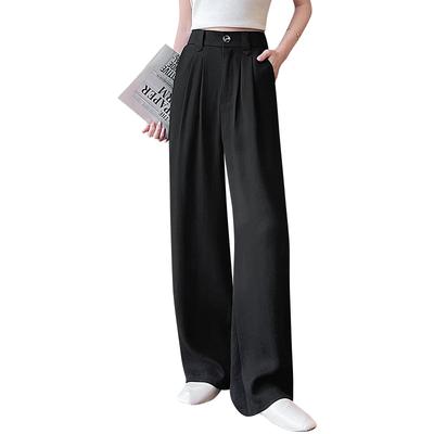 Inotenka Linen Loose Solid Perfect for and Office Use Women's Wide-Leg Pants, Summer, Lightweight, Figure-Flattering, Fit, Breathable, Slimming,