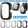 PC Watch Case with Tempered Glass Protection Frame Anti-Fall Watch Screen Protector Dustproof for Honor Choice Haylou Watch