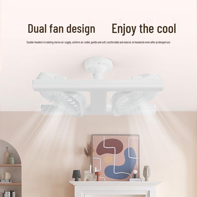 E27 Silent LED Ceiling Fan Light Fixture for Living Room and Bedroom