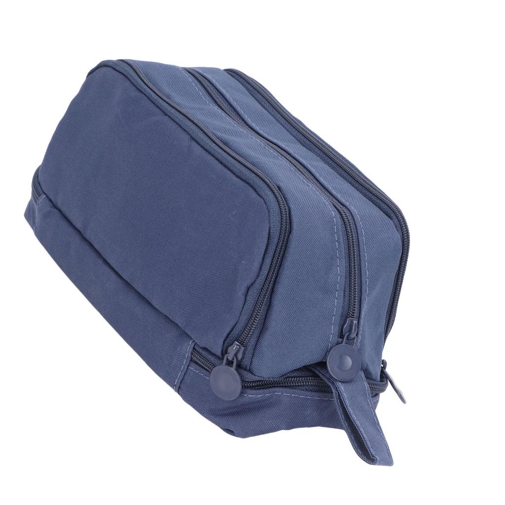 Pennfodral med stor kapacitet Dubbelöppning Pennväska Slitstarkt Canvas Pennfodral Bärbart Multifunktionellt Pennfodral för