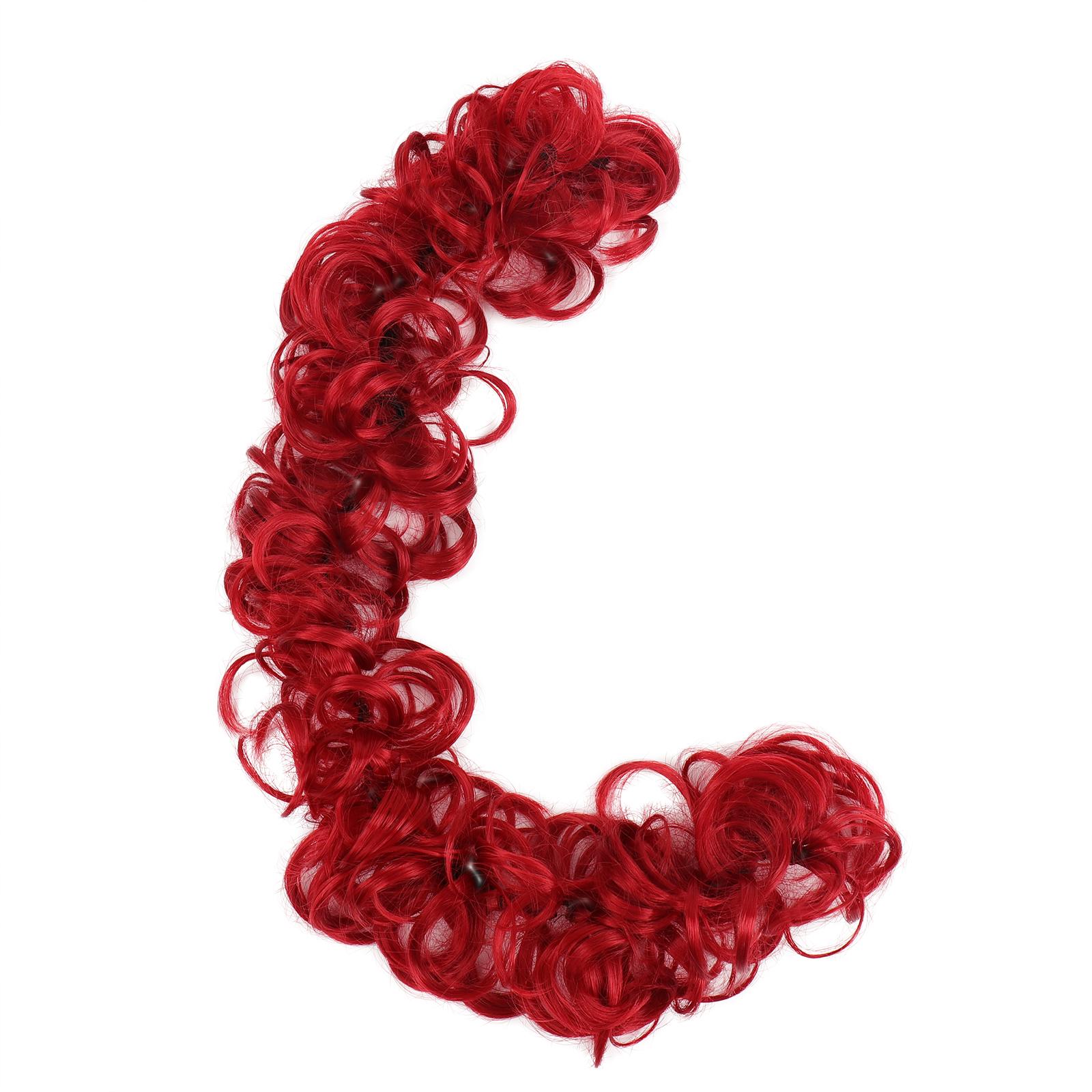 

Волнистые вьющиеся резинки для волос, эластичный беспорядочный пучок для волос, накидка для наращивания хвоста, синтетическое кольцо для волос, шиньон, булочка