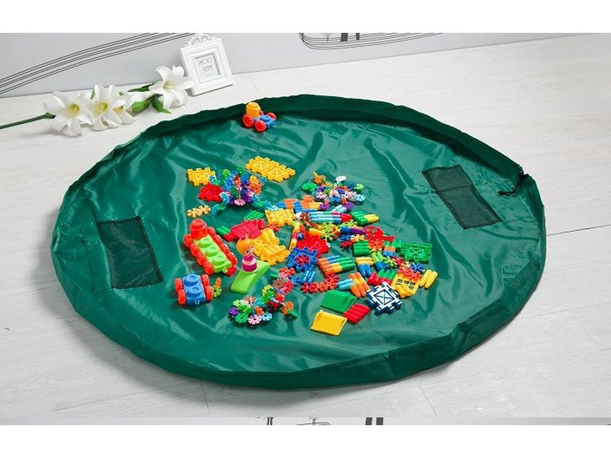Drawstring Baby Toy Storage Bag – Quick Organize Mat for Building Blocks & Travel