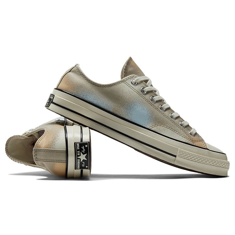 Converse Chuck 70 Low Spray Paint - Beach Stone Unisex Sneakers Grey Oat-Milk Aqua-Mist A05026C