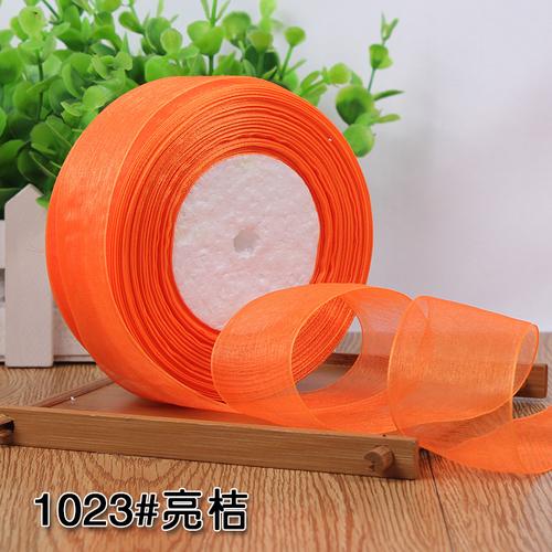 50yards/roll 12/15/20/25/40mm Organza Ribbon Wholesale Gift Wrapping Decoration Christmas Silk Ribbons Lace Fabric DIY Crafts