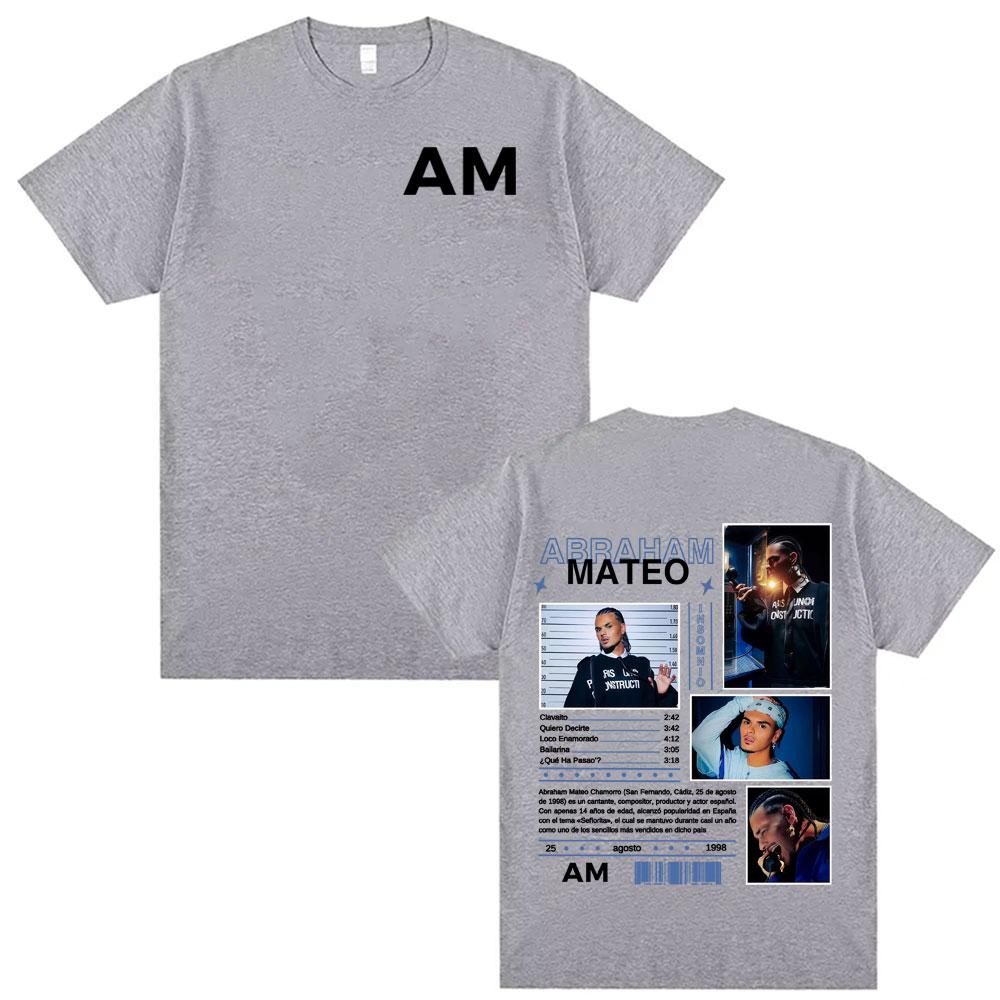 Rapper Abraham Mateo Tour 2025 Graphic Tshirt Unisex Women Clothing Hip Hop High Quality Oversized Tshirts Short Sleeve Tee Shirt