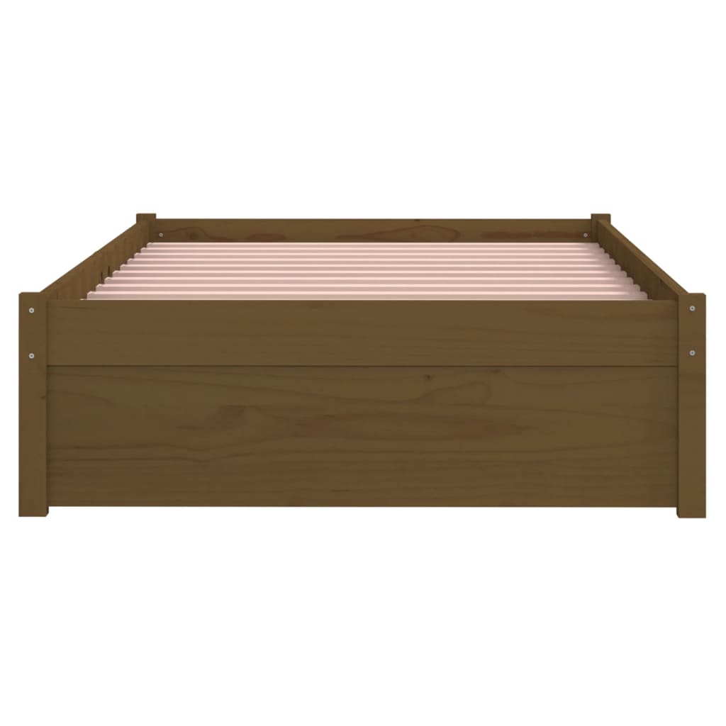 vidaXL Massivholzbett Honigbraun 90x190 Cm