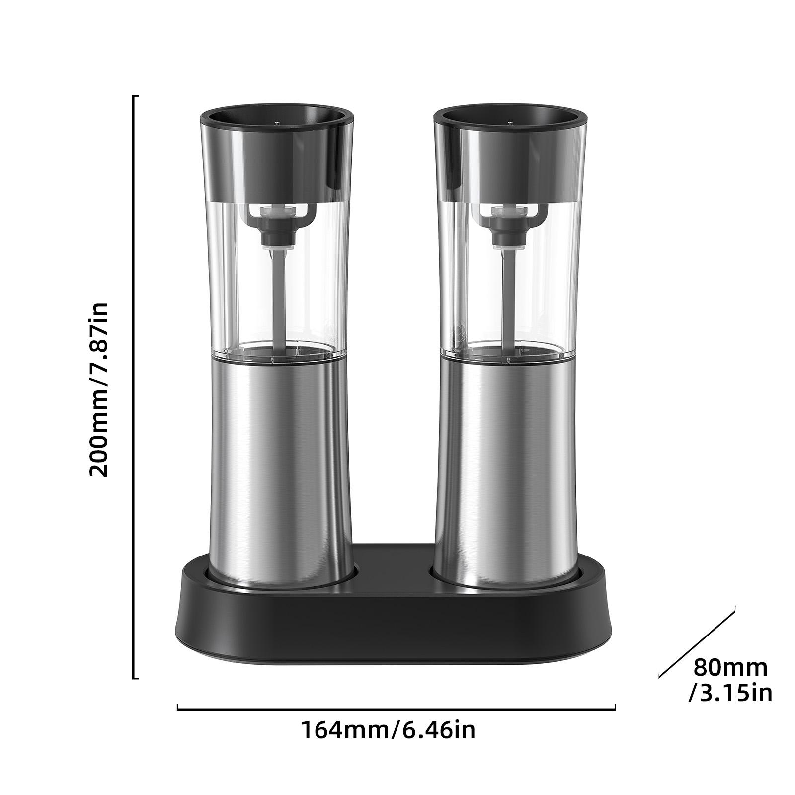 Set macina sale e pepe elettrico, ricaricabile tramite USB, 2 pezzi