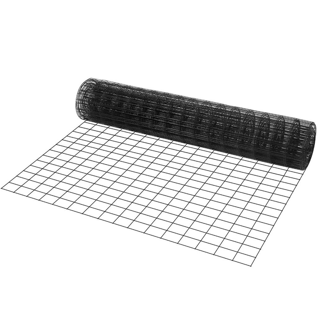 Hardware Cloth, 48'' x 50' Galvanized Wire Mesh Roll, 16 Gauge Chicken Wire Fence Roll, Vinyl Coating Metal Wire Mesh for Chicken Coop Barrier, Rabbit