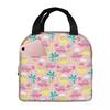 Cartoon Cute Dinosaur Pattern Insulated Lunch Bag for Kids School Cooler Thermal Food Box Tote Leakproof Lunch Boxes Container
