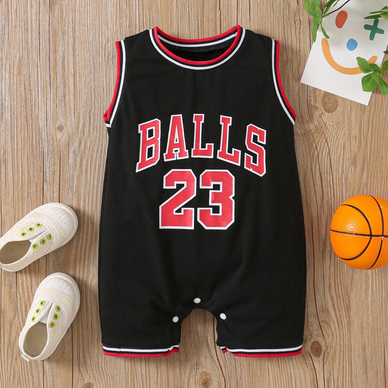 

Летний комбинезон-боди для малыша без рукавов для баскетбола - боди для ползания для новорожденного мальчика 80 cm