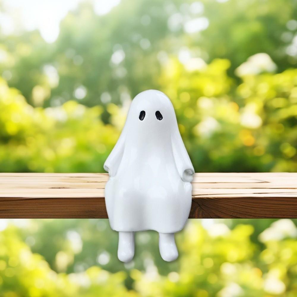 Cartoon Halloween Ghost Figurine Resin Ghost Ornament Ghost Statue  Windowsill Decoration