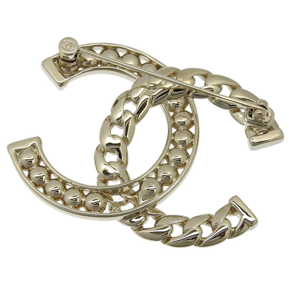 Chanel Broșă COCO Mark ABD111 B16035 Auriu șampanie metalic/Stras 18g Femei Folosit