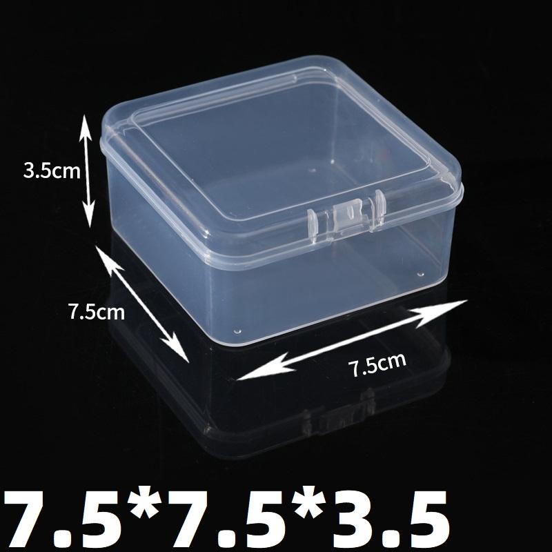 Mini Plastic Box Square Box Translucent Box Packing Box Storage Box Dustproof Solid Jewelry Storage Case Container