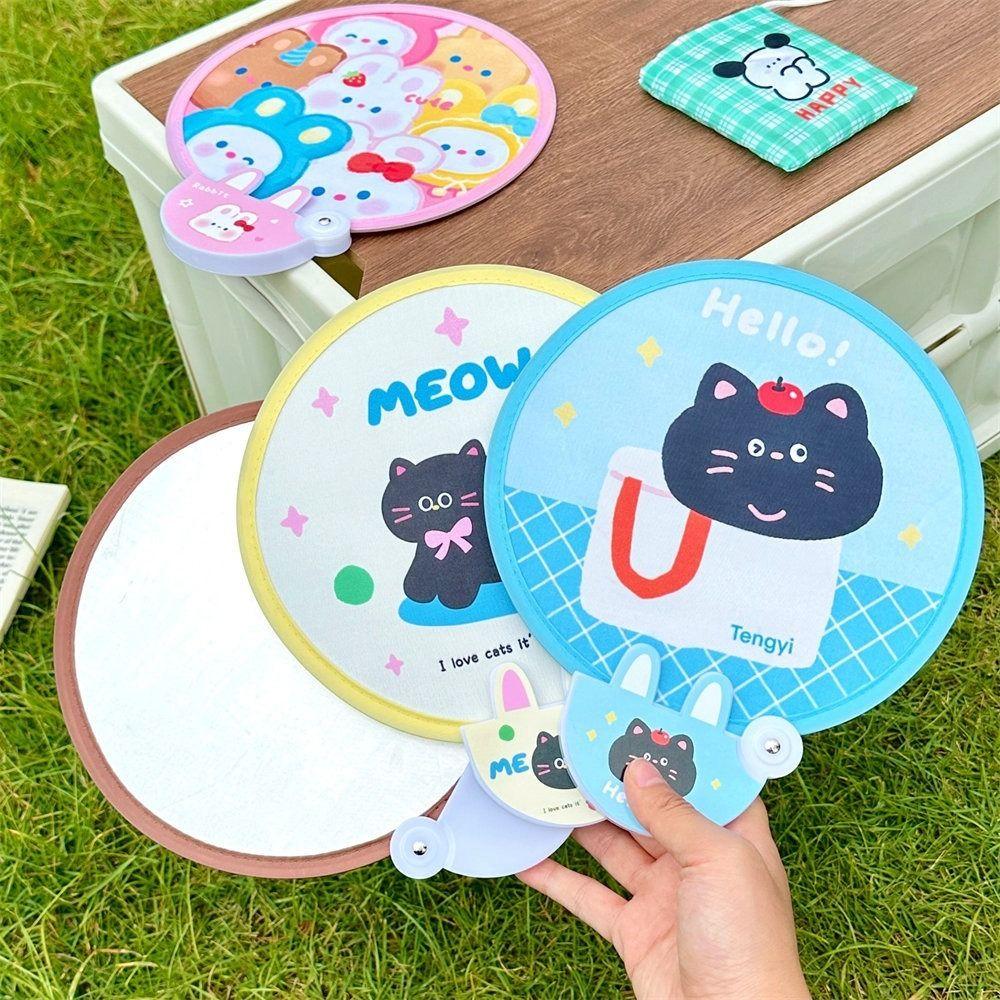 

Capybara Folding Group Fan Cartoon Mini Round Fan New Handheld Fan