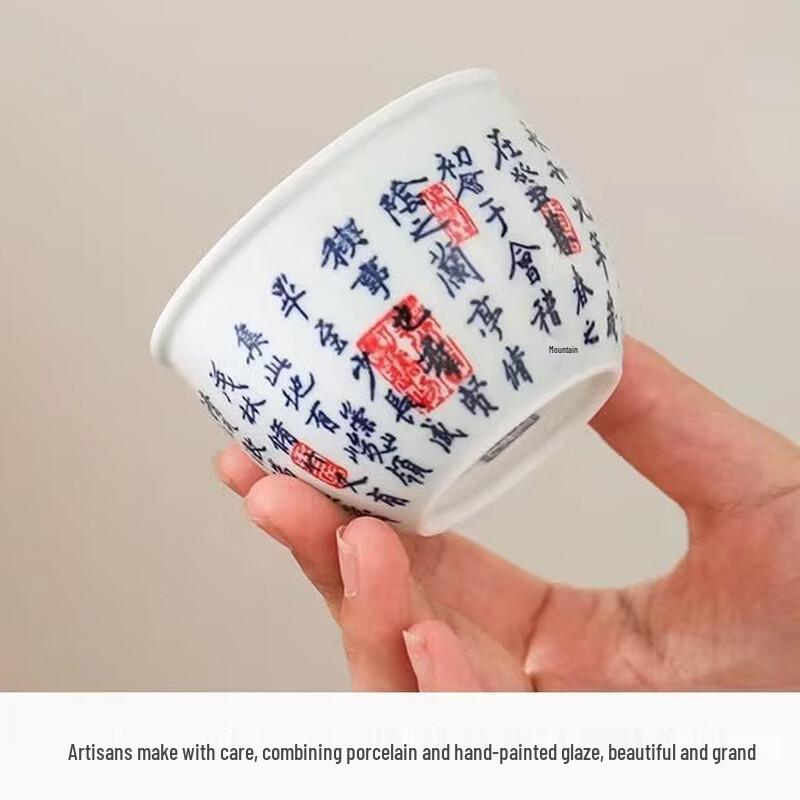 Традиционные сине-белые фарфоровые чайные чашки Shangqi