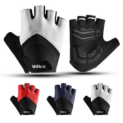 Guanti da Ciclismo e Moto Off-Road Traspiranti con Protezione Solare a Mezza Dita