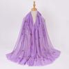 Ethnic Style Gold Foil Printed Scarf Soft Polyester Women S Fashion Scarf