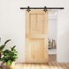 VidaXL Sliding Door and Hardware Kit 90x210 Cm Solid Pine, Interior Door, Interior Barn Door 3203131