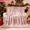 Blanket 1pc Roses Surround Bow Frame 2D-printed Flannel Throw Blanket-soft and Cozy Suitable for Use On the Sofa While Traveling a
