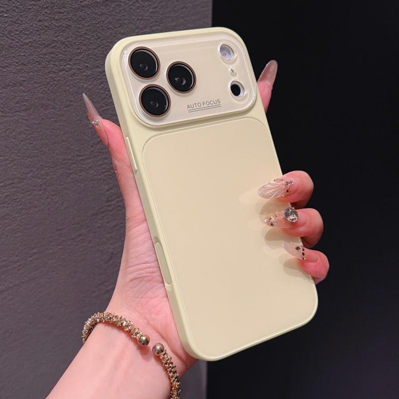 Solid Color Full Coverage Anti Drop Shockproof Glass Phone Case For Multiple Iphone Models