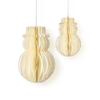 Set of 6 Snowman Honeycomb Pendants for Christmas Tree Festives Party Supplies Stylish Hanging Holiday Accessories