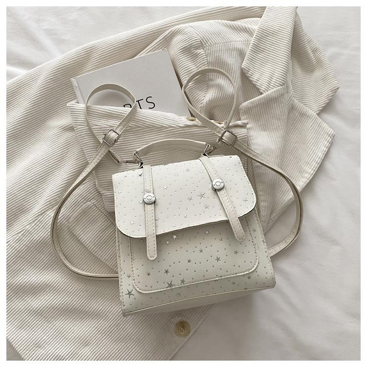 Schoolbag simple star backpack women's 1011 new fashion foreign style handbag casual about foreign style small schoolbag
