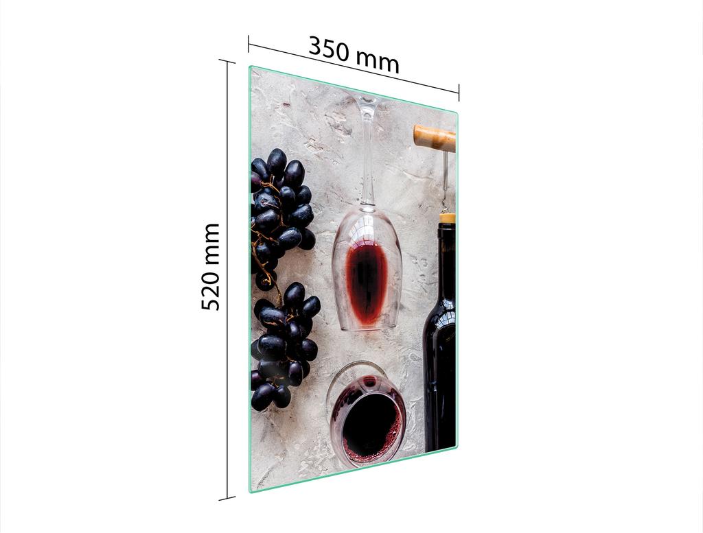 SZKLANA DESKA DO KROJENIA 35x52 WINO