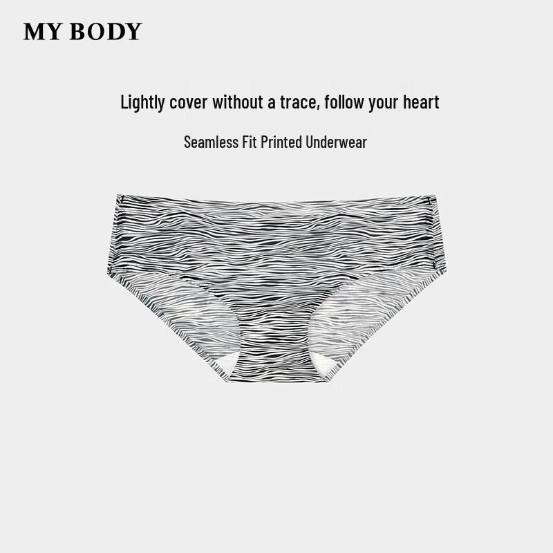 

Mybody Милые бесшовные трусы-треугольники с принтом L