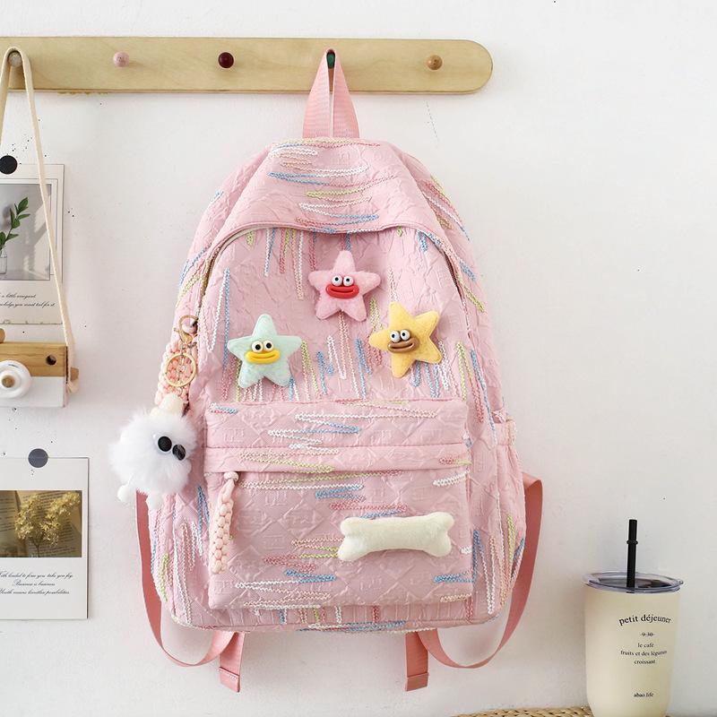 New Stylish And Attractive Backpack For College Students Cute And Large-Capacity Suitable For Young Girls Versatile Backpack