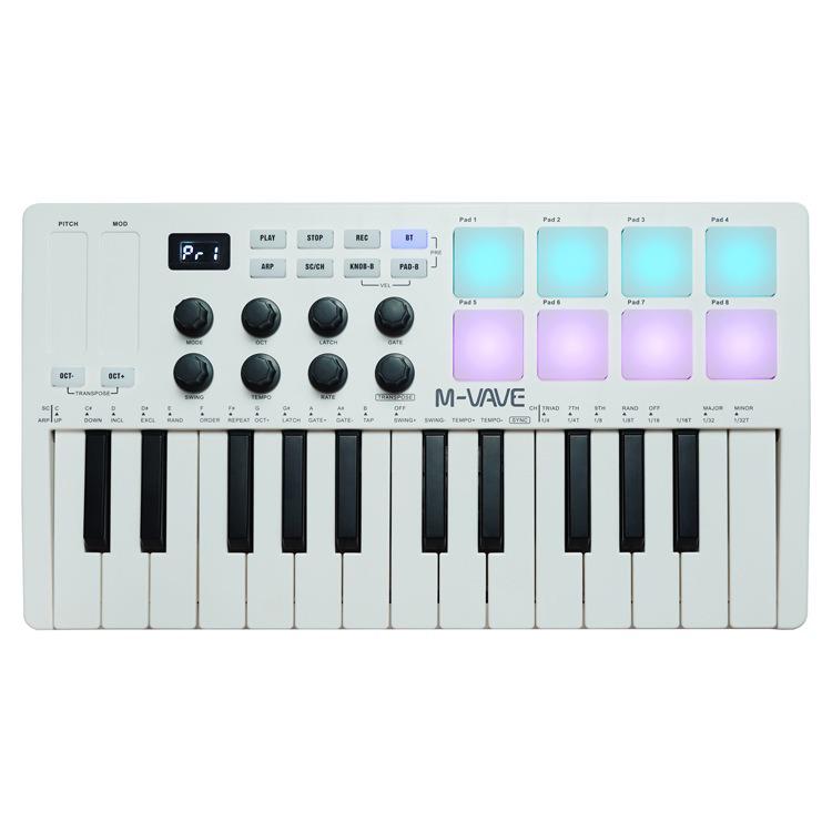 SMK-25 Portable MIDI Keyboard Controller with RGB Drum Pads
