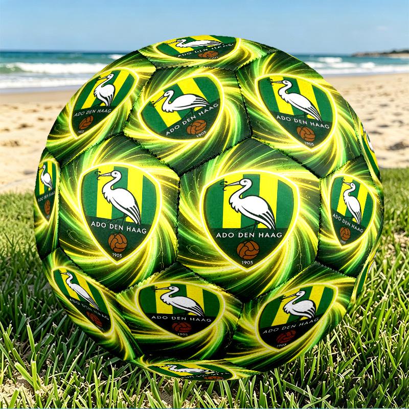 ADO Den Haag Print Size 5 Soccer Ball, PU Wear Resistant Football for Match Training and Daily Practice, Birthday Gift for Soccer Fans