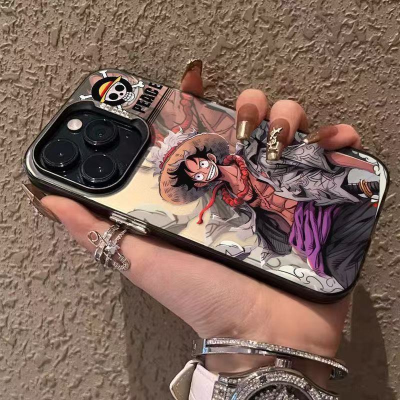Applicable To Apple 17Pro Mobile Phone Case 16pro Color Silver IMD15iPhone14pro Explosion 13 One Piece Luffy