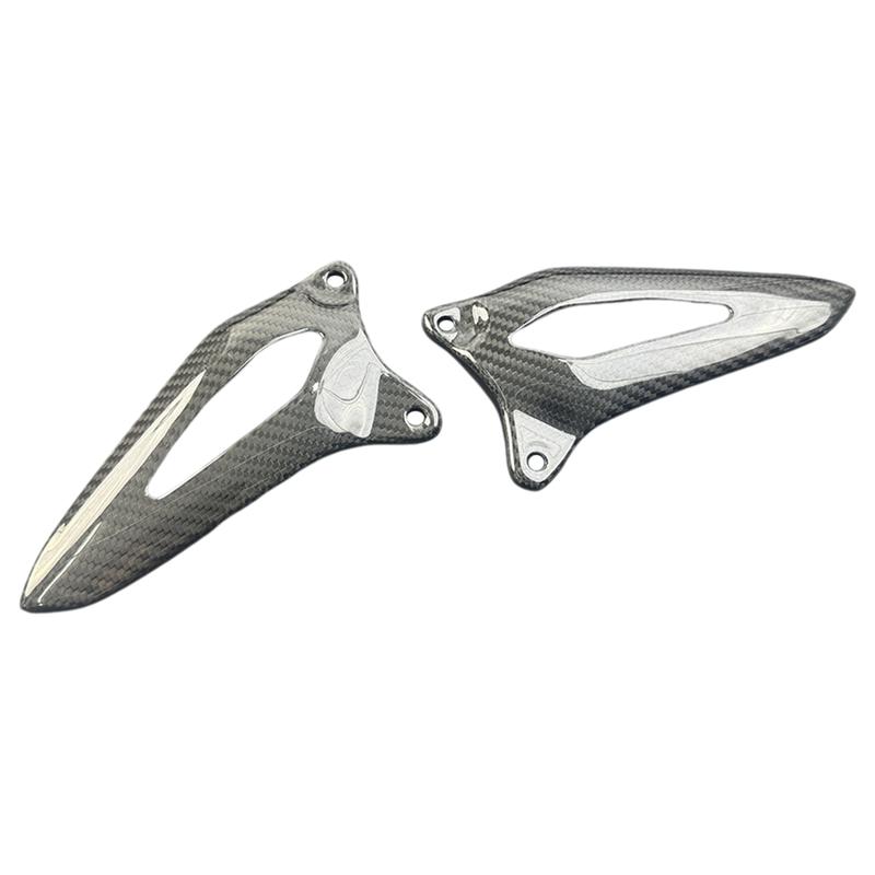 Carbon Fiber Motorcycle Accessories Heel Plates Guards Footrests for Speed Triple 1200RS 1200RR -2024