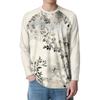 Herrenmode Bedrucktes Raglan Langarm Sportoberteil