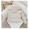 Womens Short Puffer Coat With Faux Fur Collar Hooded Winter Jacket Thick Warm Cotton Fill Korean Style